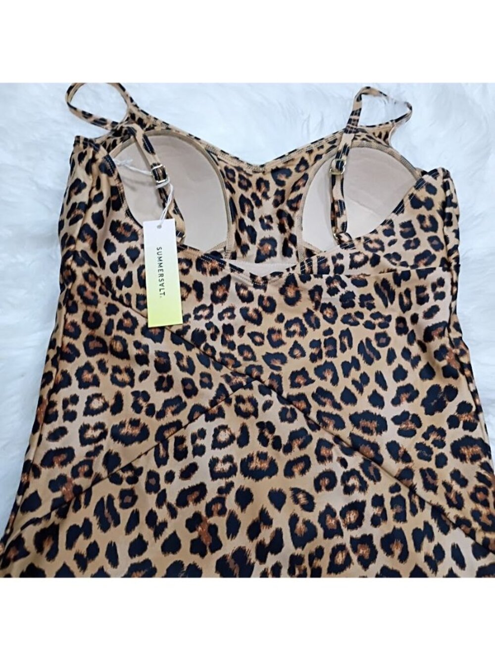 Summersalt Leopard 10 Print One-Piece Swimsuit Adjustable Straps - Picture 2 of 12